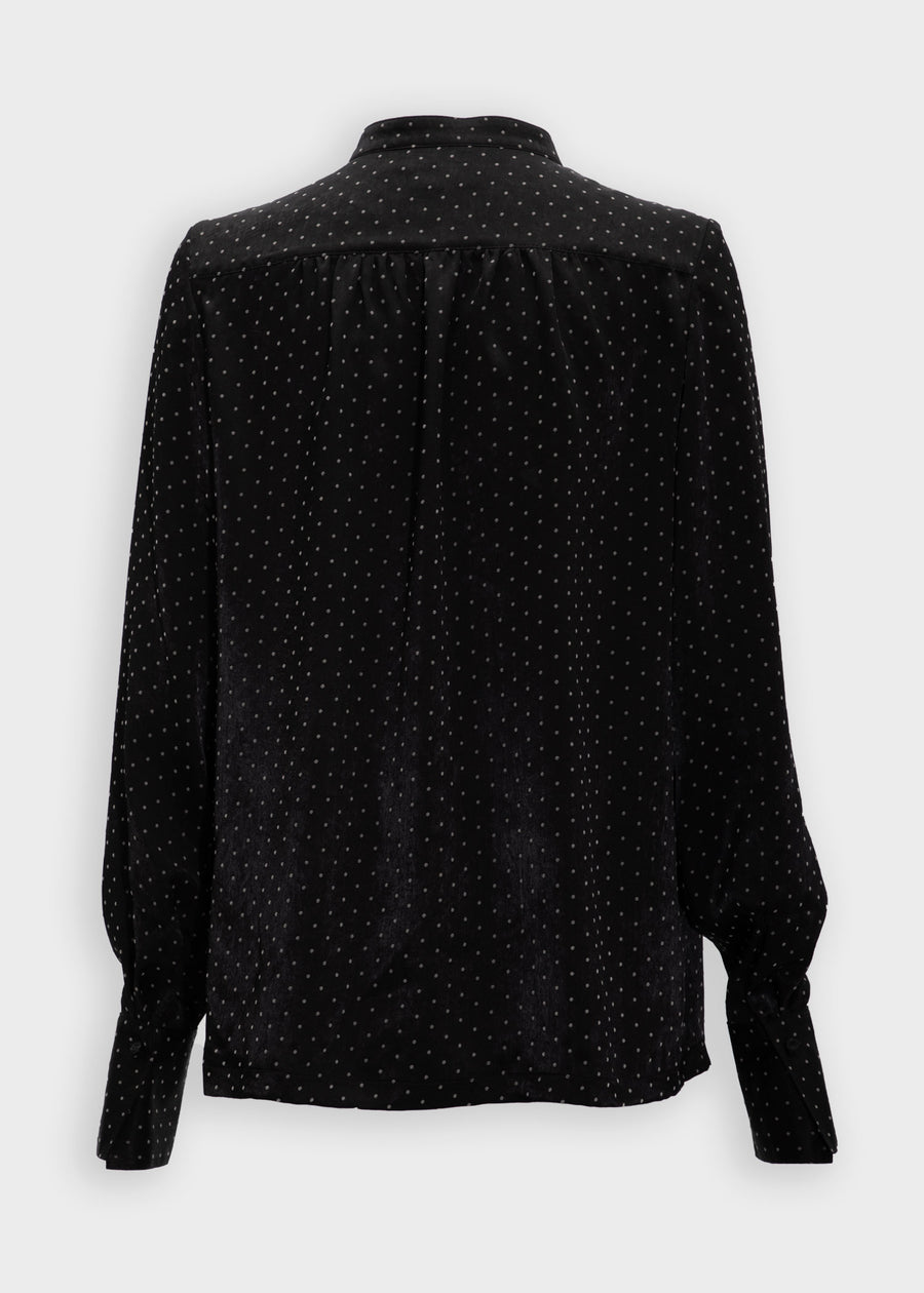 Gammy Dotted Blouse- Black