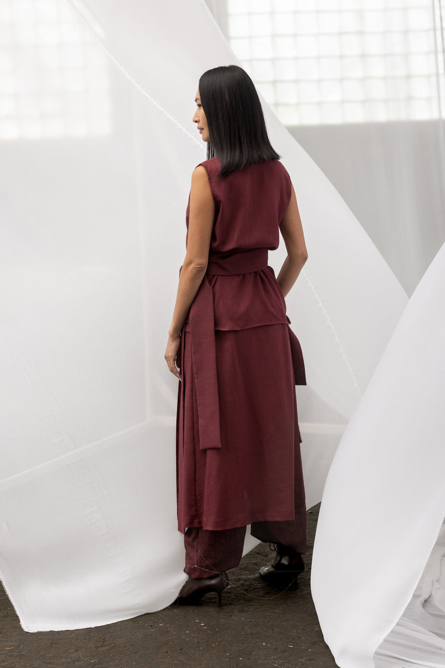 PELLE Apron - Burgundy