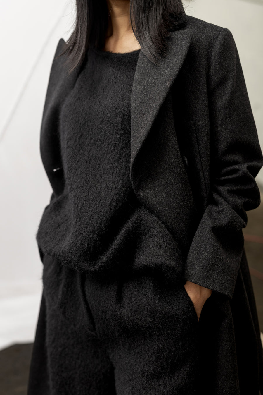 METTE Mohair Shirt - Black (PRE-ORDER ONLY)