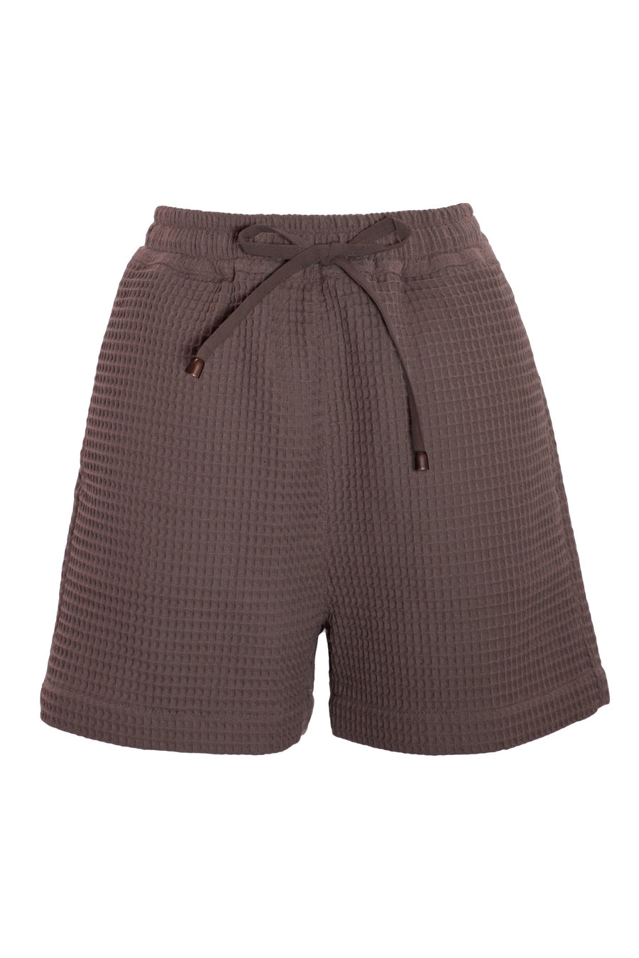 LIN High-Waist Shorts - Cocoa Waffle