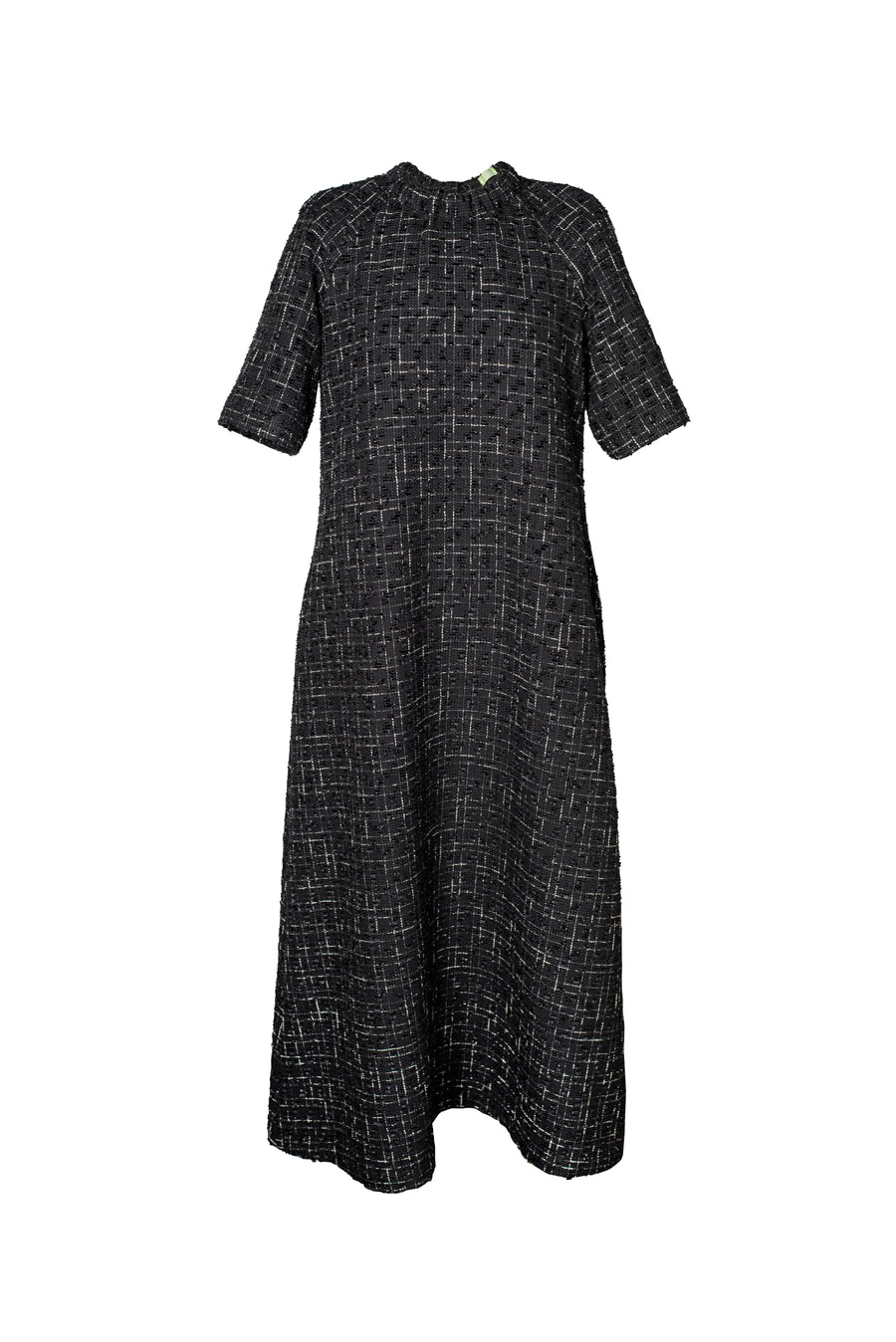 ANITA Checkered Midi Dress - Black