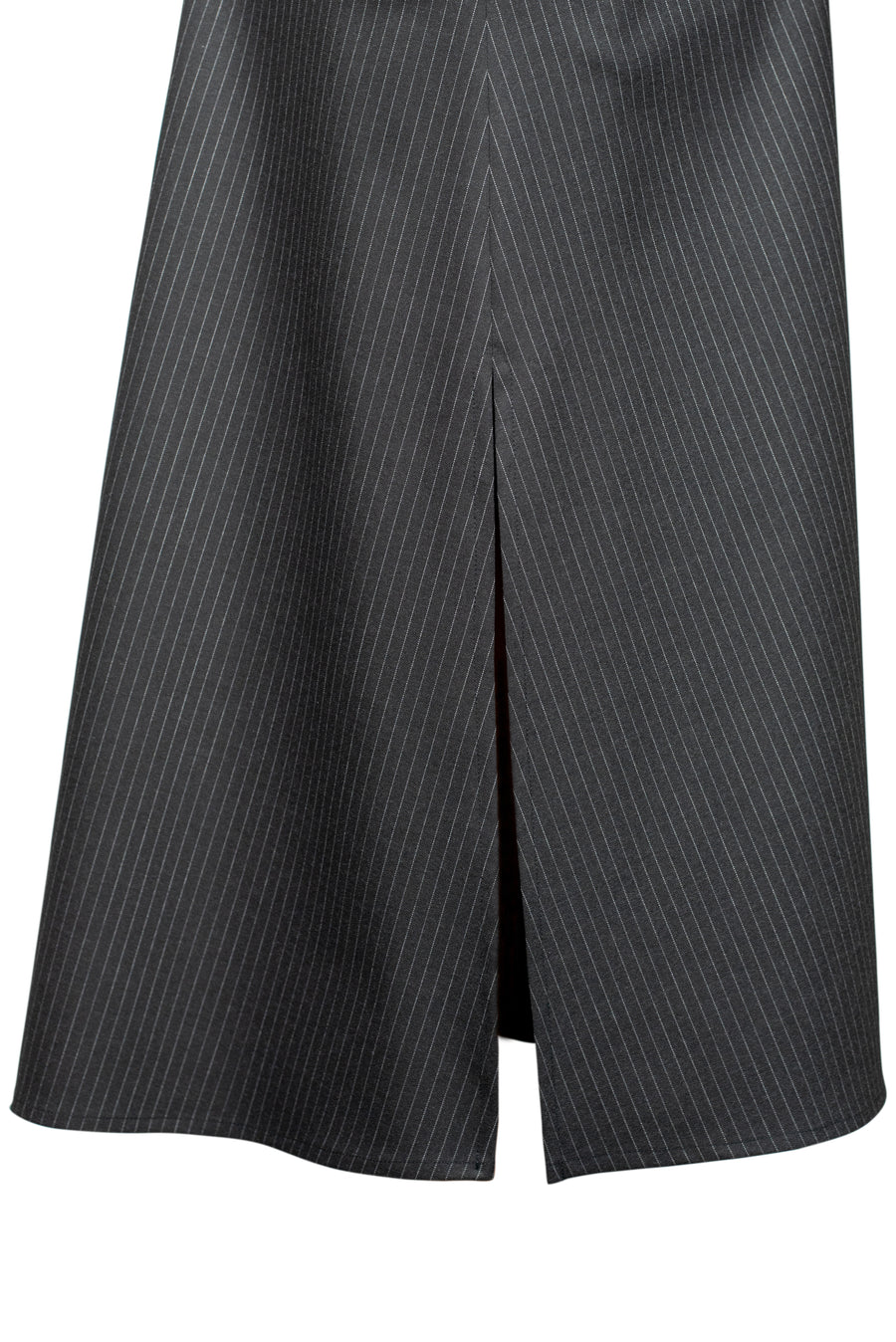 LUCY Pinstripe Midi Dress - Dark Grey