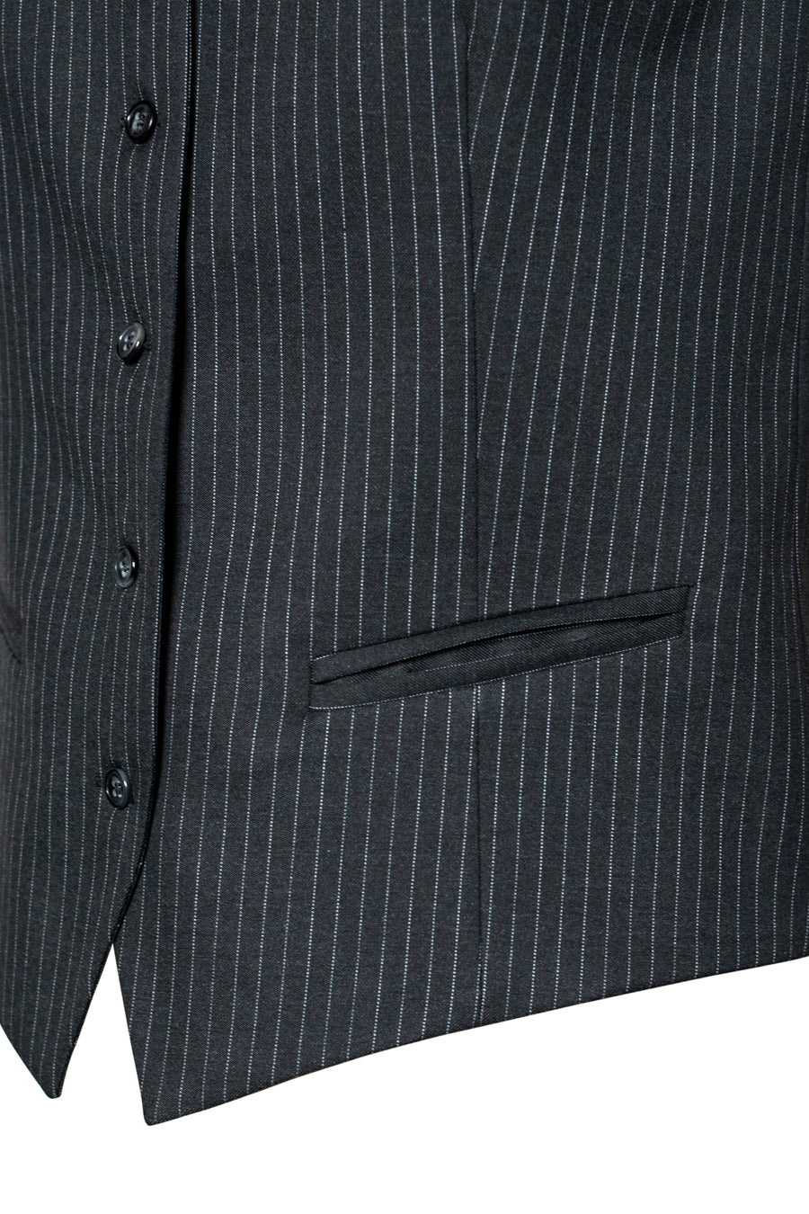 MARGOT Pinstripe Vest - Dark Grey