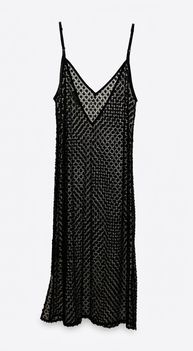 MICHELE Embellished Pearl Dress Mini/Midi - Black