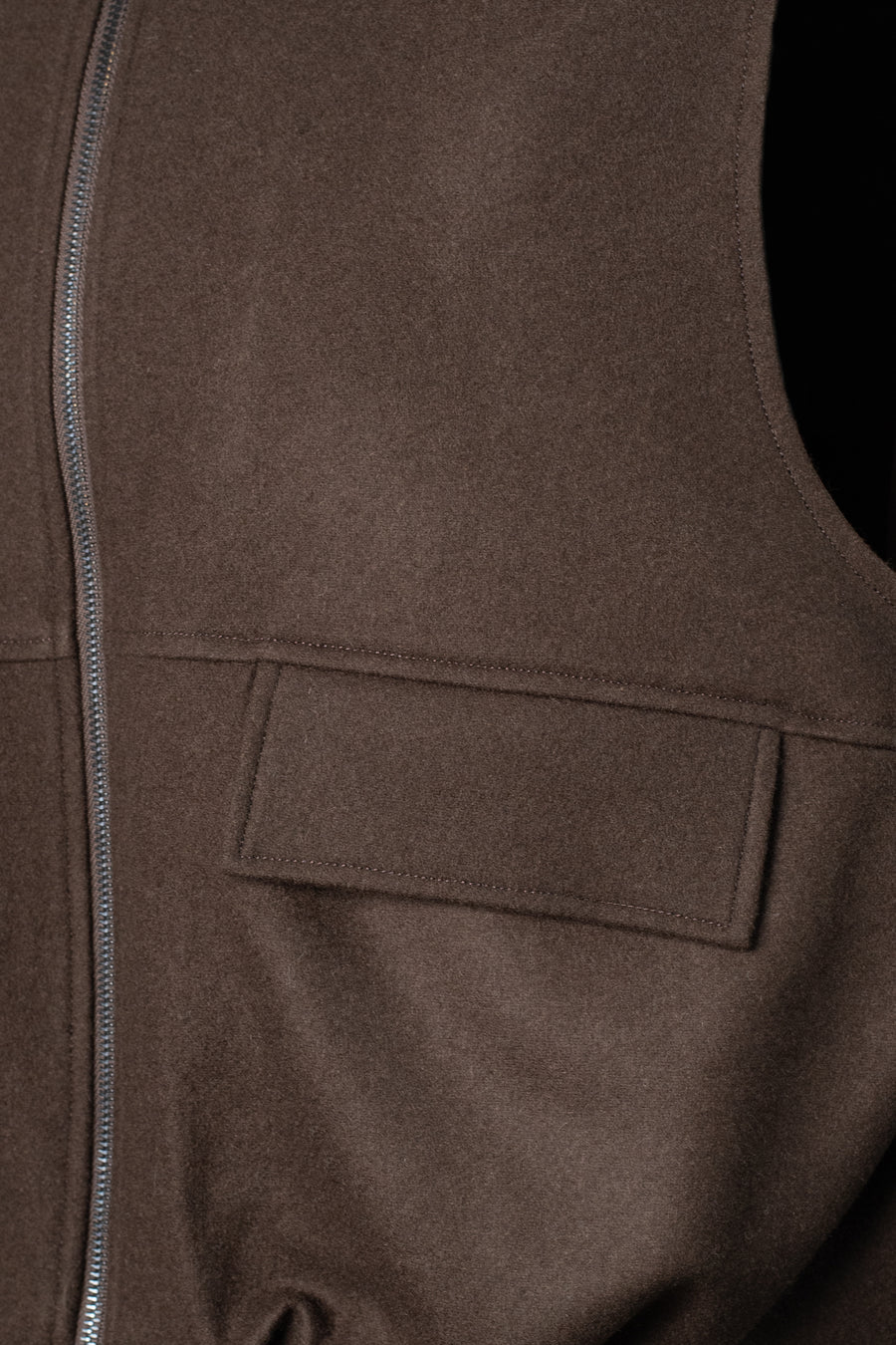 NICOLE Wool Vest - Chocolate