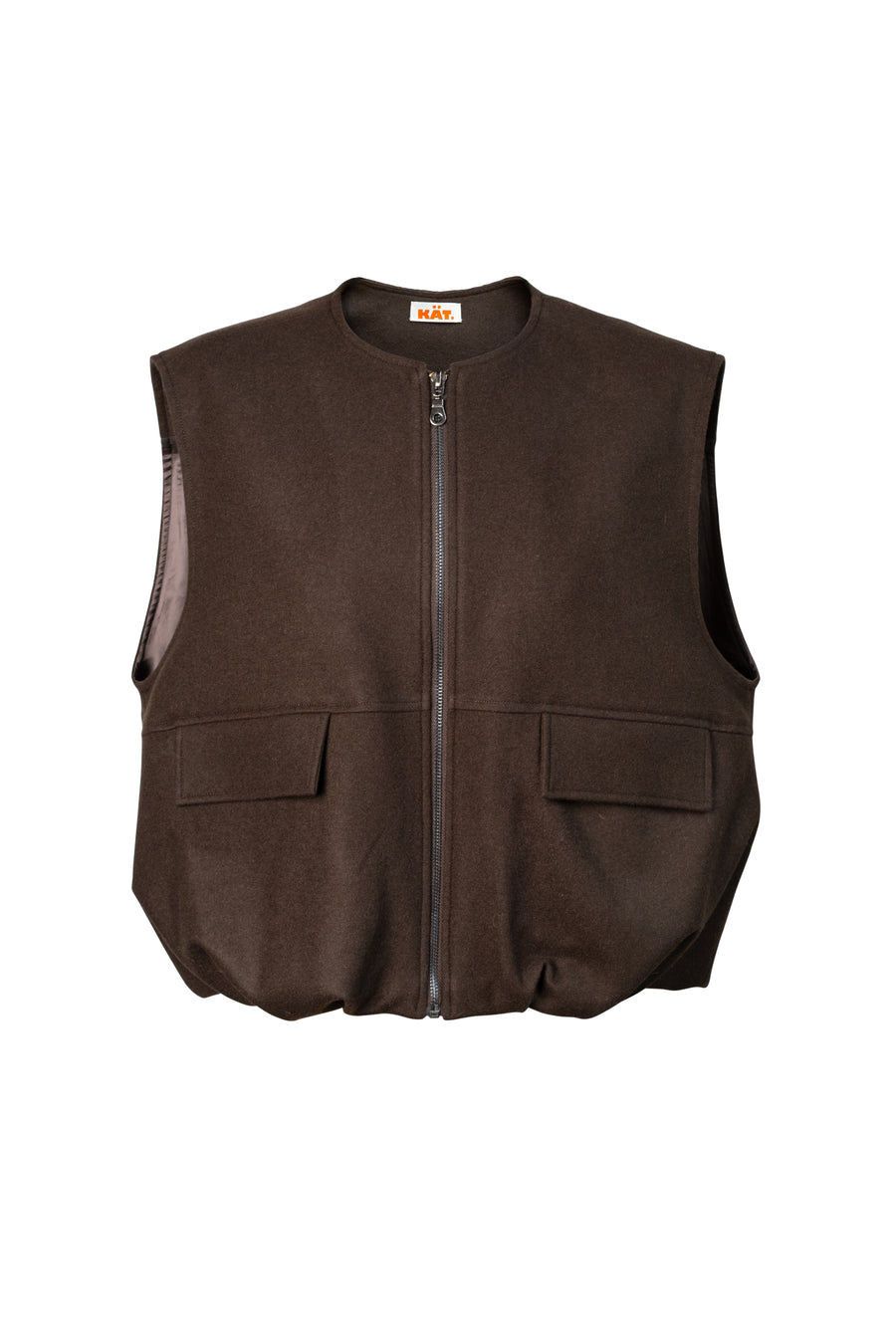 NICOLE Wool Vest - Chocolate