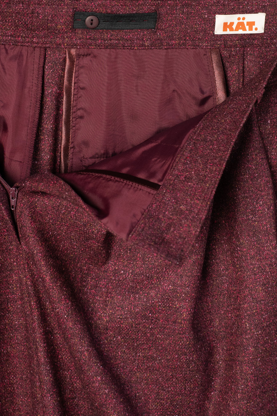 TARA Wool Pants - Burgundy