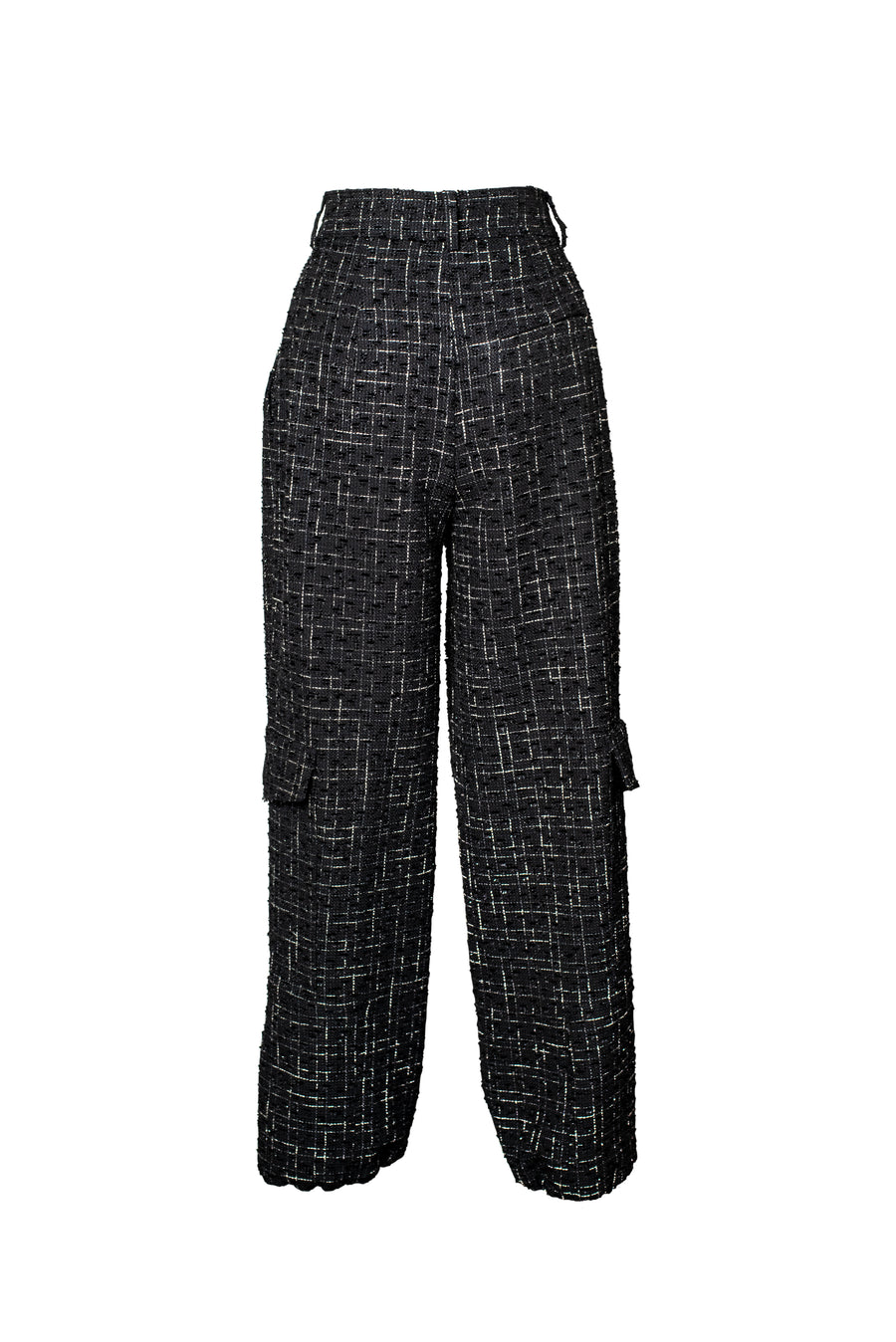 TARA Checkered Pants - Black