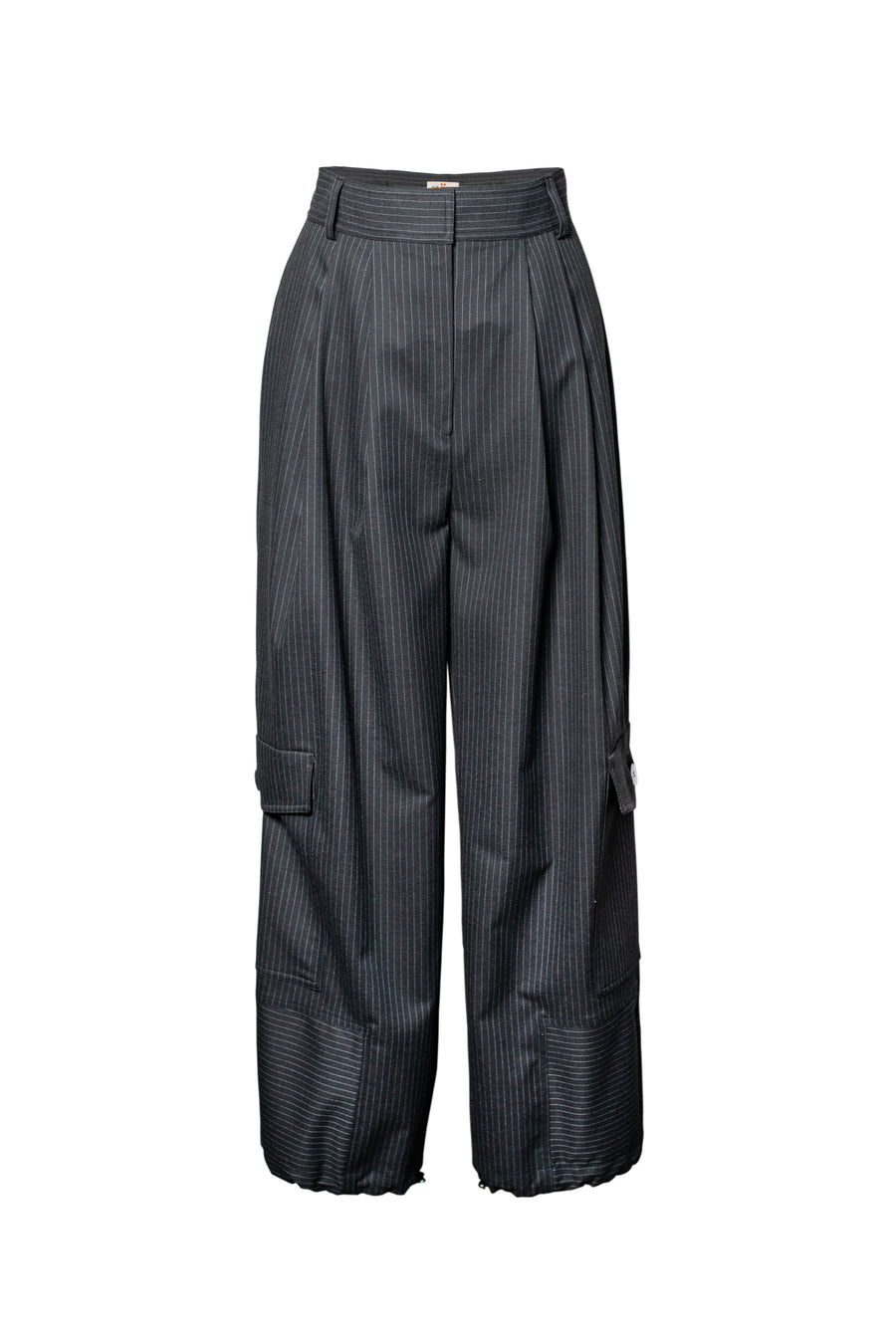 TARA Pinstripe Pants - Dark Grey