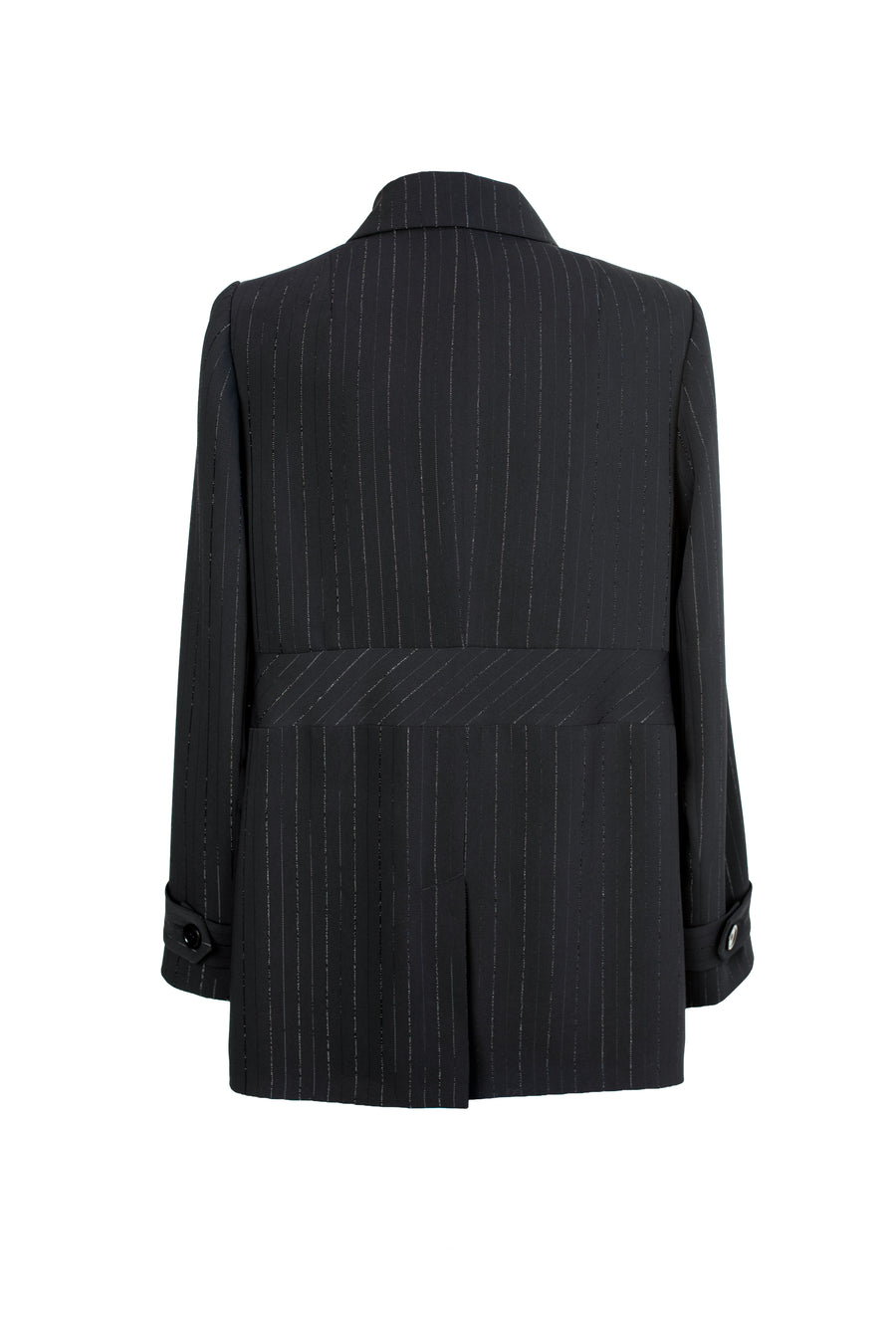 WIIL Striped Blazer - Black