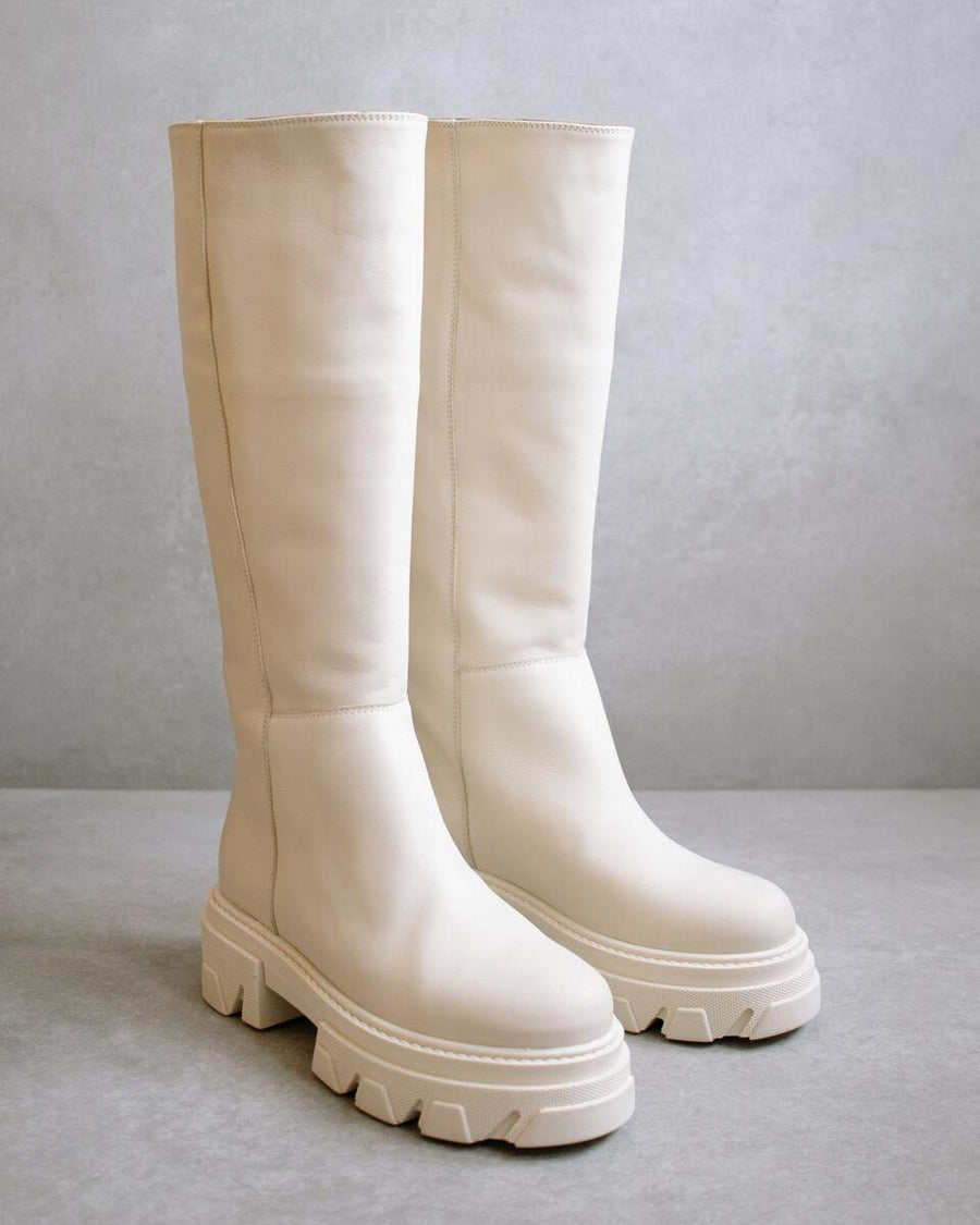 ALOHAS Katiuska Leather Boot - Ivory