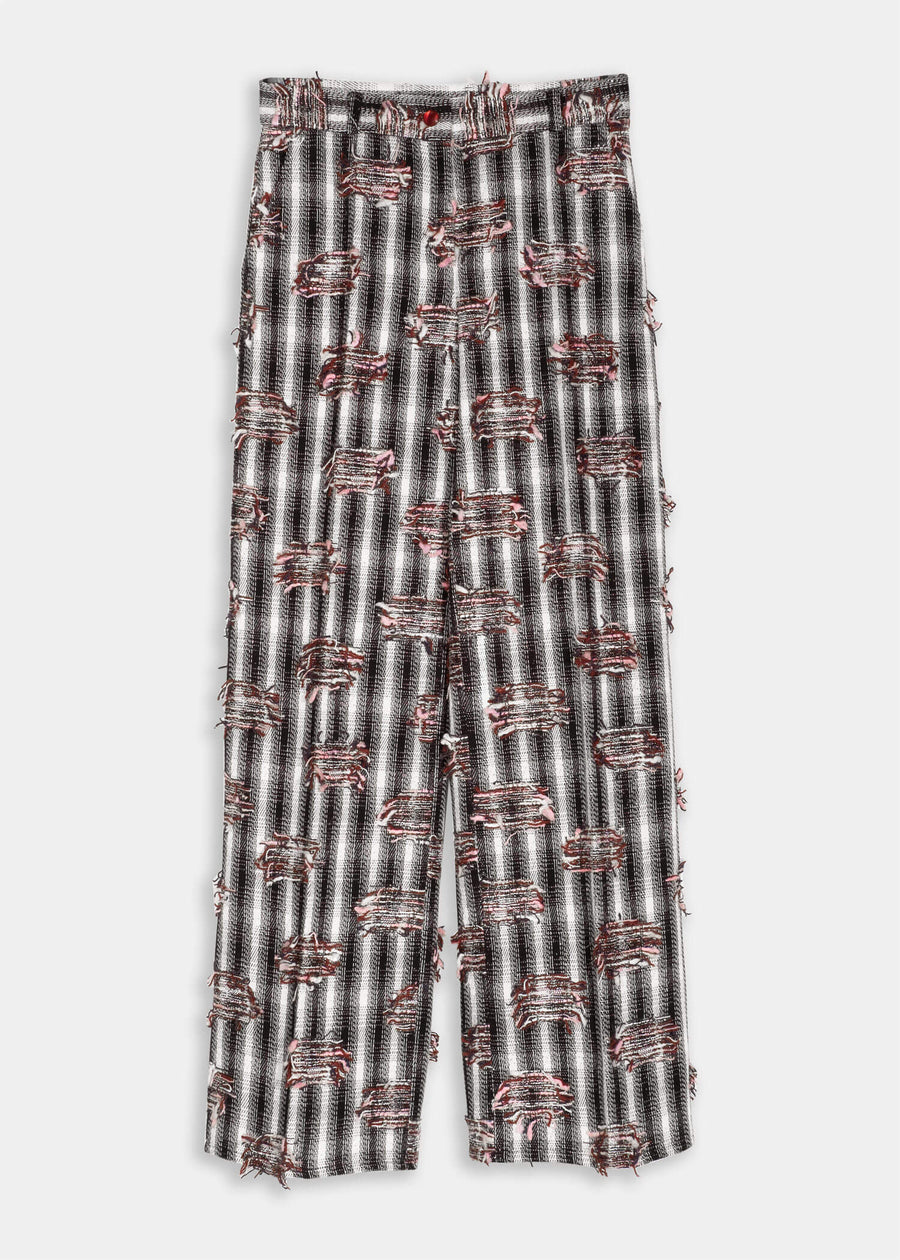 ESMER Wide Metallic Tweed Trousers - Multicolour