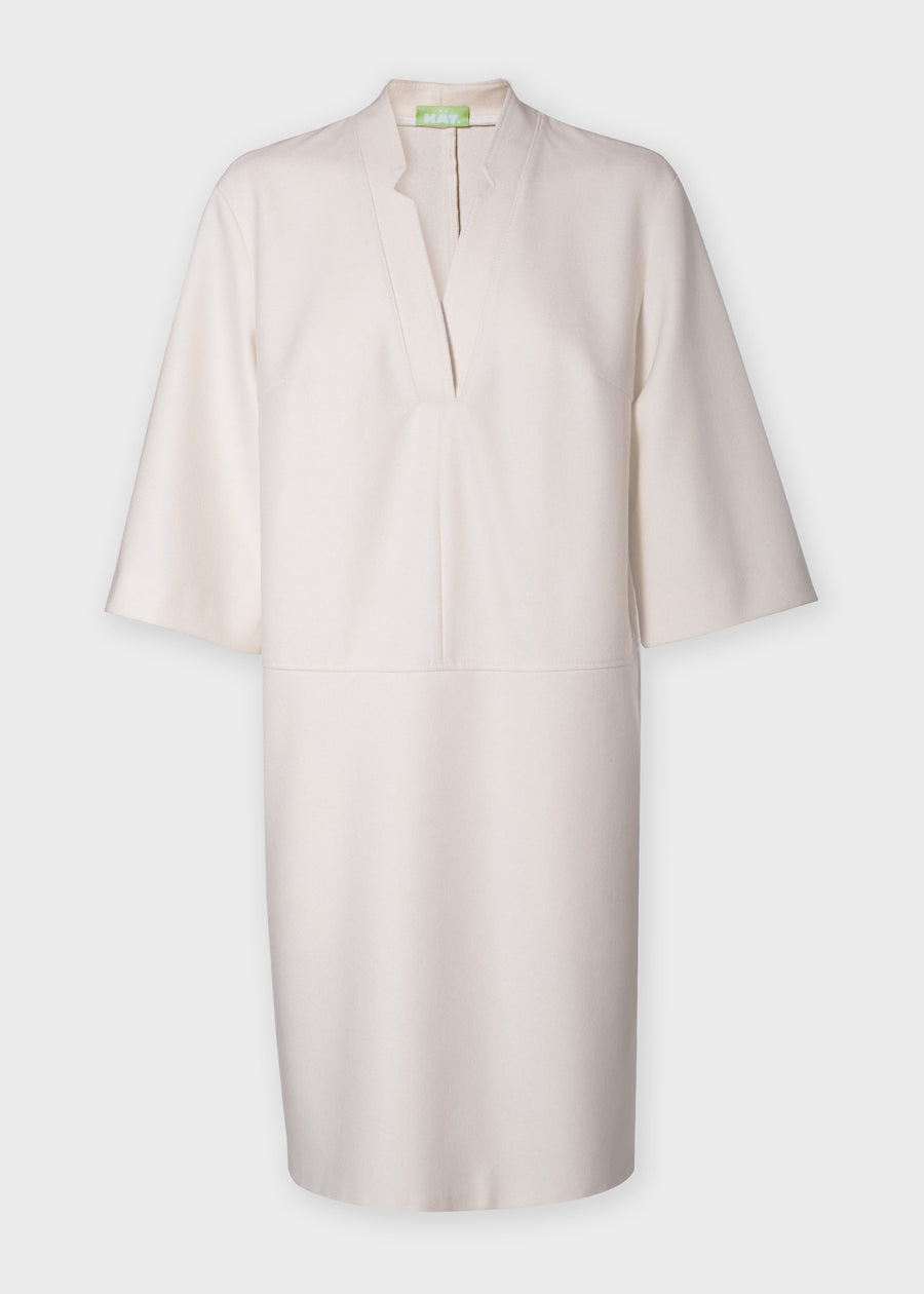 HAYDEN Wool Dress - Cream White