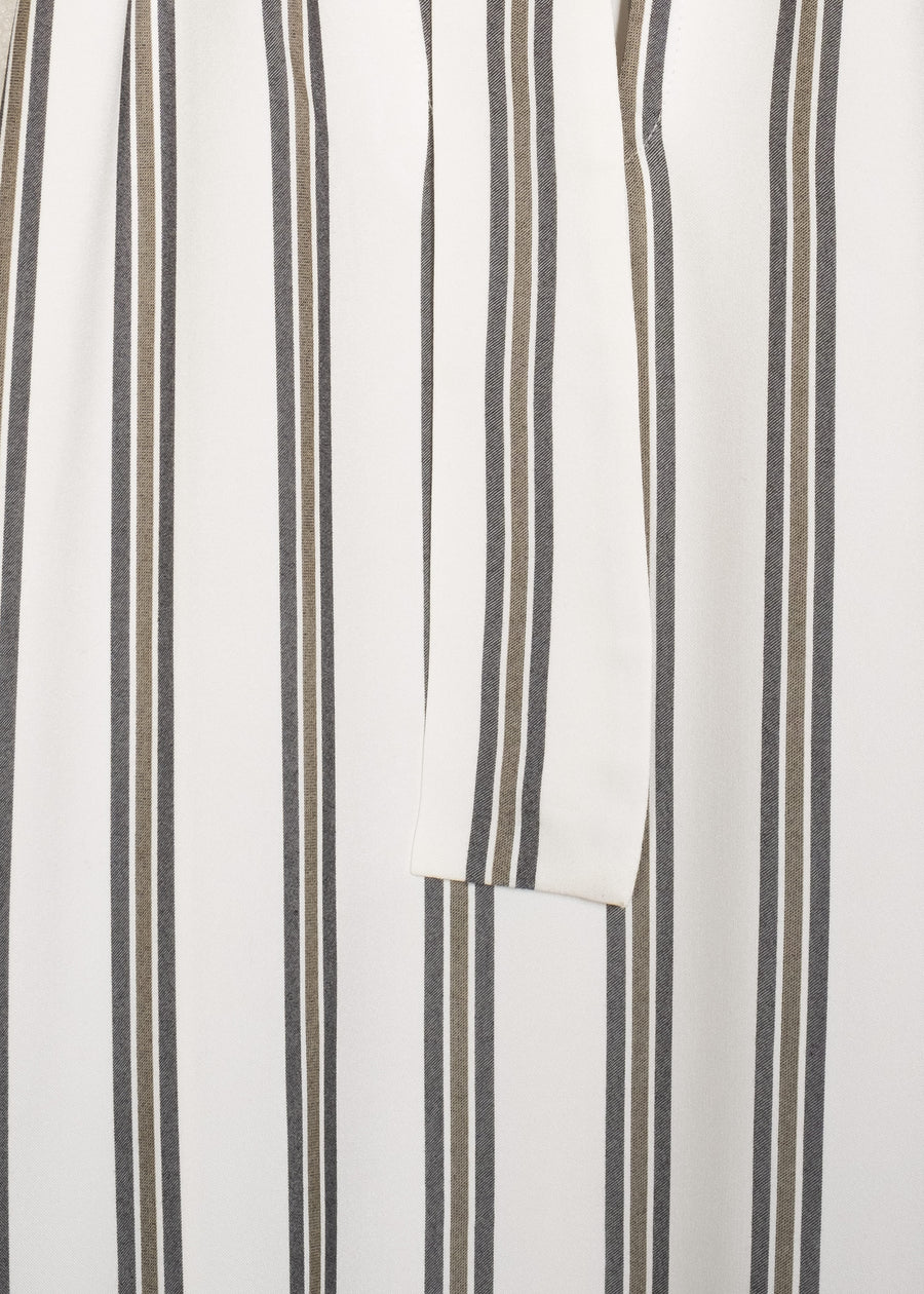 KITA Striped Maxi Dress - White