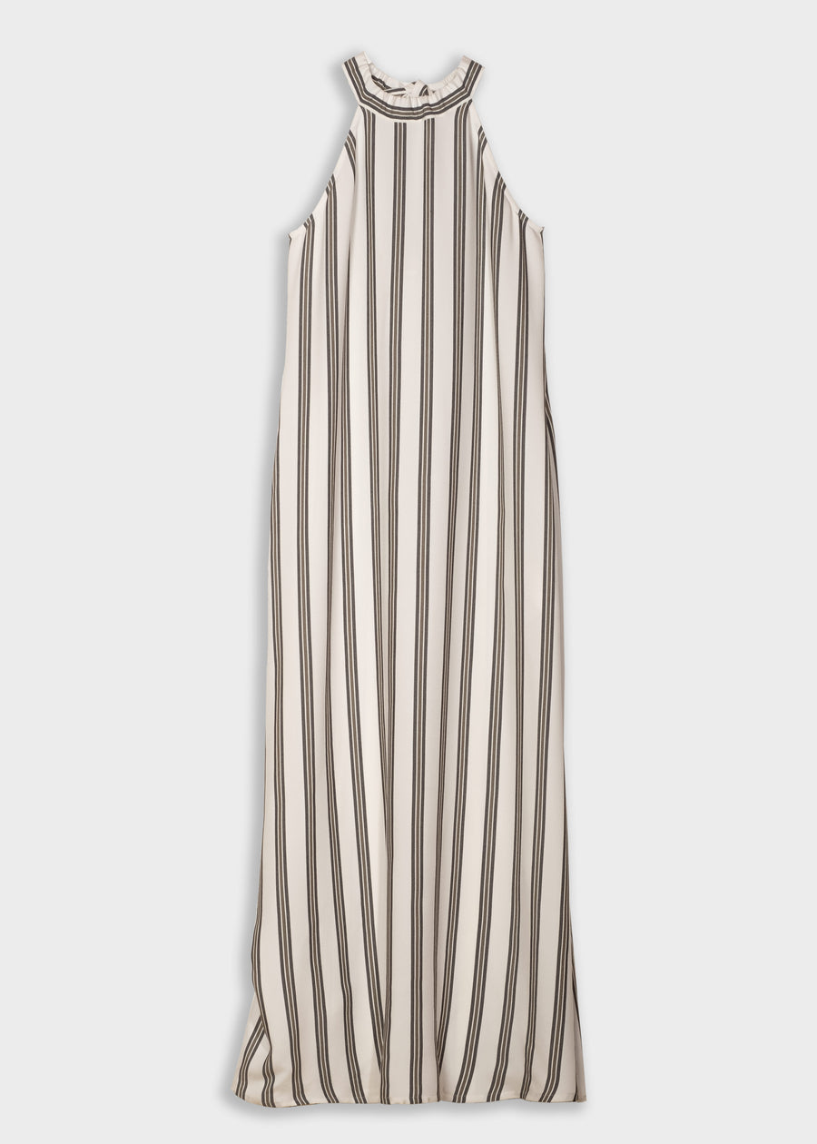 KITA Striped Maxi Dress - White