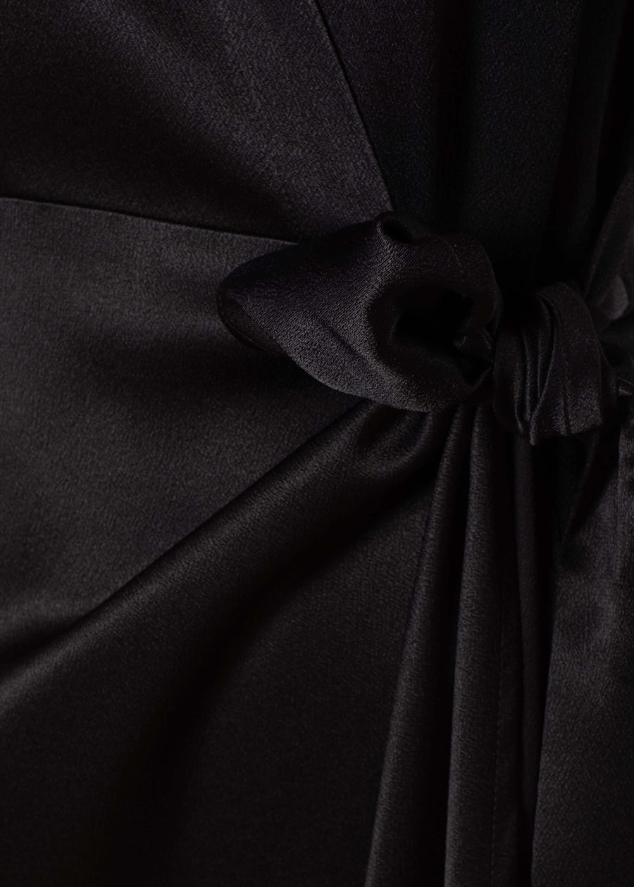 SANNA Wrap Dress - Black