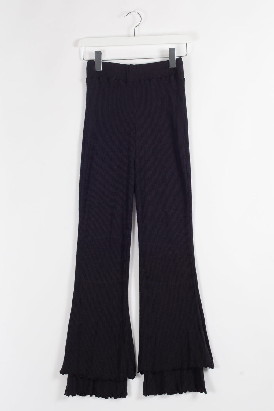 Cropped Stretch-bamboo Flared Pants - Black